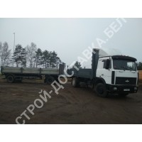 Автоуслуги МАЗ 5336+прицеп МАЗ 8378 тонн, гп 24 тонны, 20 поддонов (р-р кузова 6,5*2,4 м) + (р-р прицепа 7,5*2,4 м) (час)