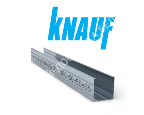 Профиль Knauf для гипсокартона CW: 50x50. Длина 3 м. Толщина – 0,6 мм.