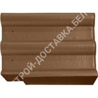 Фронтонная (правая, левая) черепица коричневая
