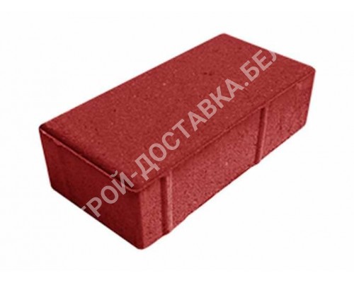Плитка тротуарная "Прямоугольник" 200x100x60 мм (красная)